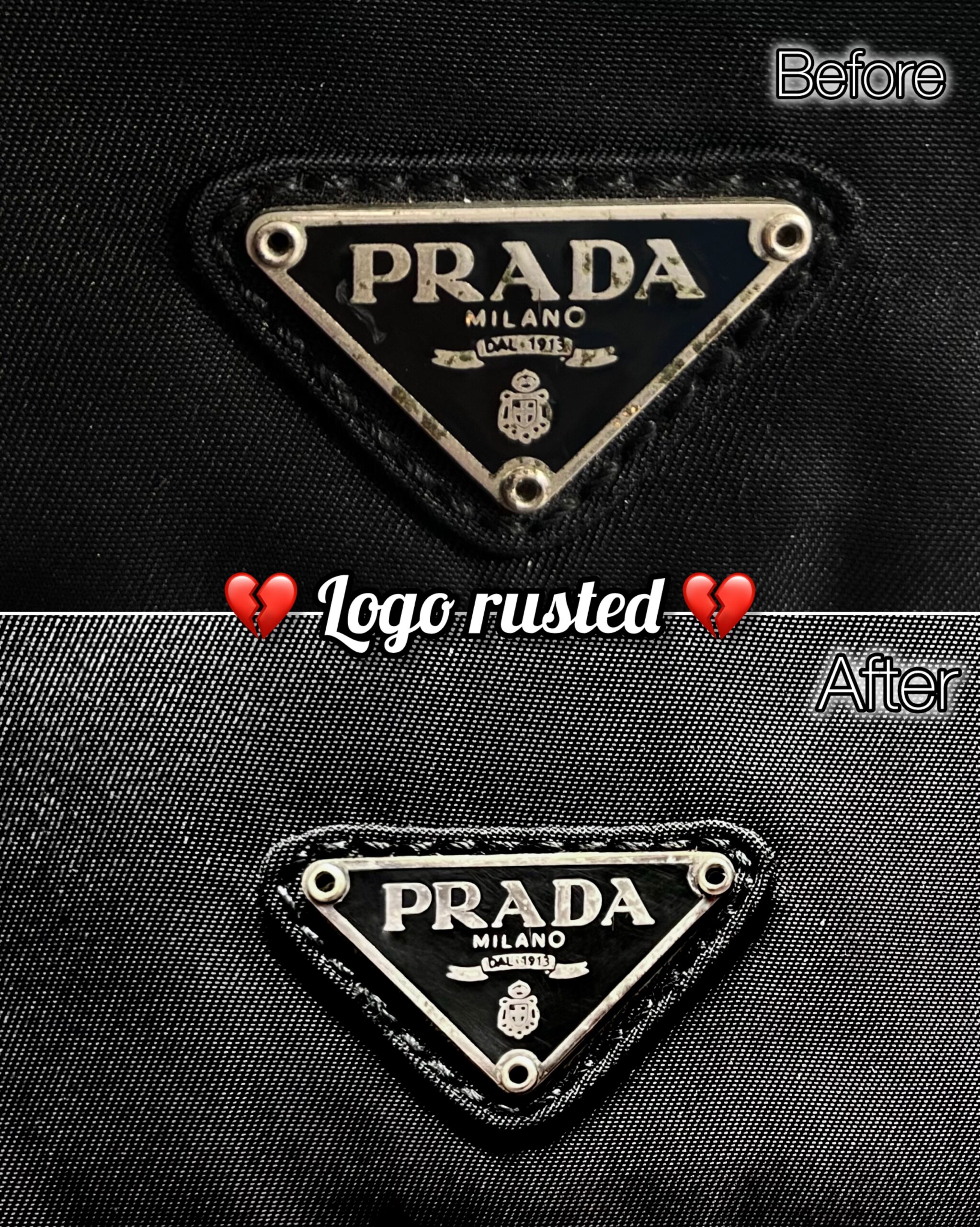 Prada logo repair